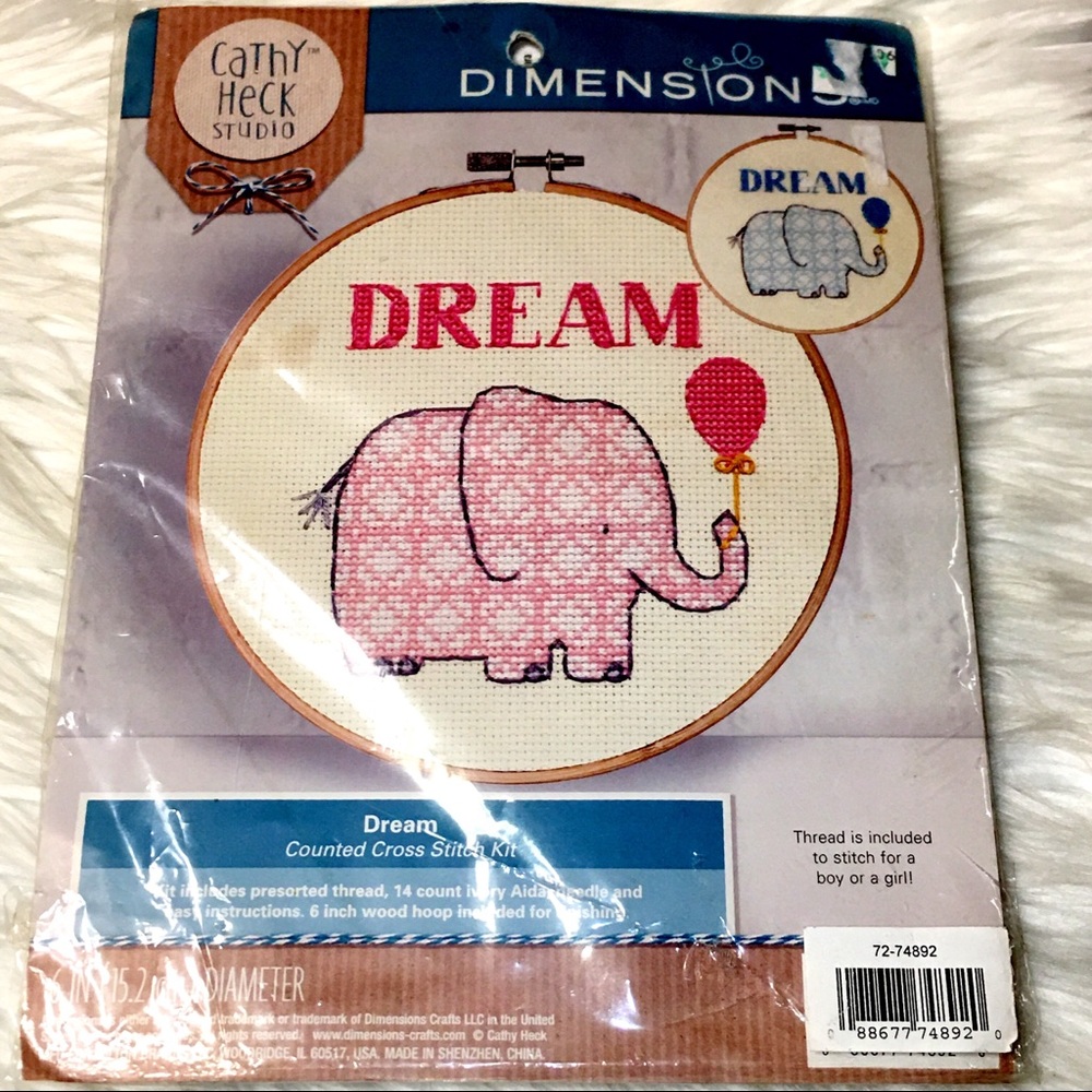 Dimensions Crafts Elephant Dream Counted Cross Stitch Kit
